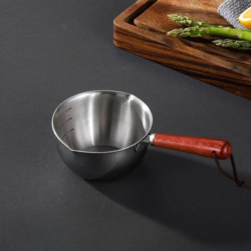 Padella in acciaio inossidabile di alta qualità per olio caldo, salsa piccante e fusione del burro