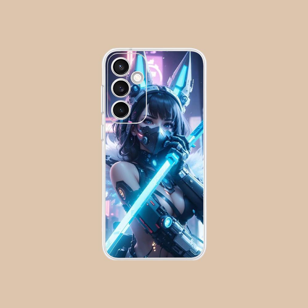 Anime Girl Mobile Phone Case for Samsung Galaxy S25 S24 S23 S22 S21Plus FE Ultra Clear Colorful Cover Smartphone Cover