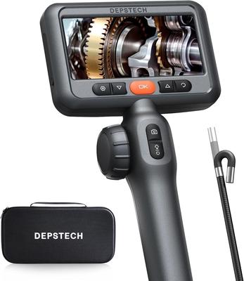 DEPSTECH Fiberscope su artikuliuojančia 2025 IPS 1080P dvikryptė IP67 endoskopinė kamera su LED, idealiai tinkanti namams, automobiliams ir mašinoms. Komplekte 32 GB SD