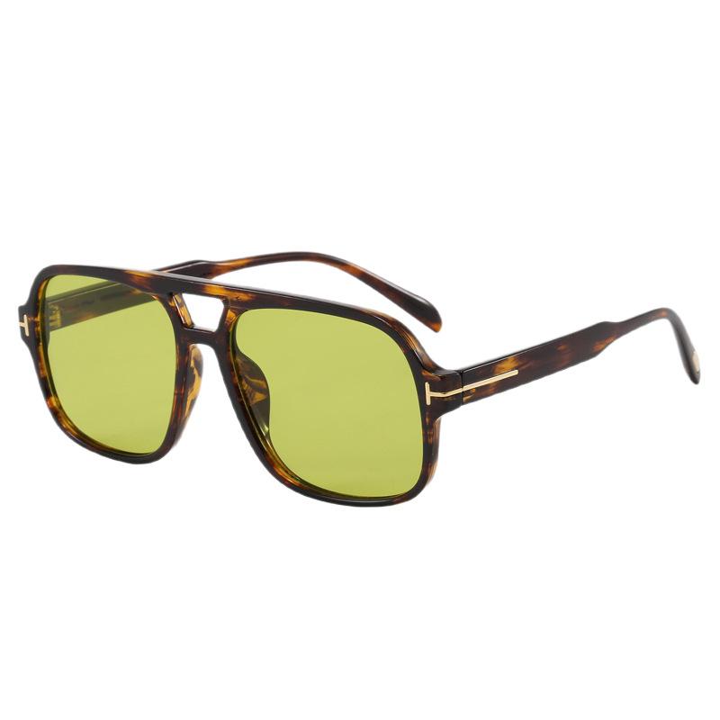 New fashion double beam square women's sunglasses UV-proof cycling sunglasses high-end trendy men's glasses