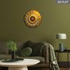 Vintage Sunflower Round Metal Wall Art, Yellow Aluminum Sign Decor for Home Farm