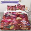 Ropa de cama con estampado de dibujos animados de Gravity Falls, Juego de colcha, Funda de colcha, Funda de almohada, Regalo de cumpleaños para el hogar (1*funda de edredón+2*fundas de almohada,sin relleno)XSJT0917563