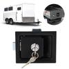 Tool Box Latch with 2 Keys Carbon Steel 3.3x2.7in Flush Mount RV Toolbox Handle Lock for Caravan Tru
