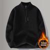 Hengyuanxiang Men's Thermal Fleece-Lined Zipper Mock Neck Sweatshirt