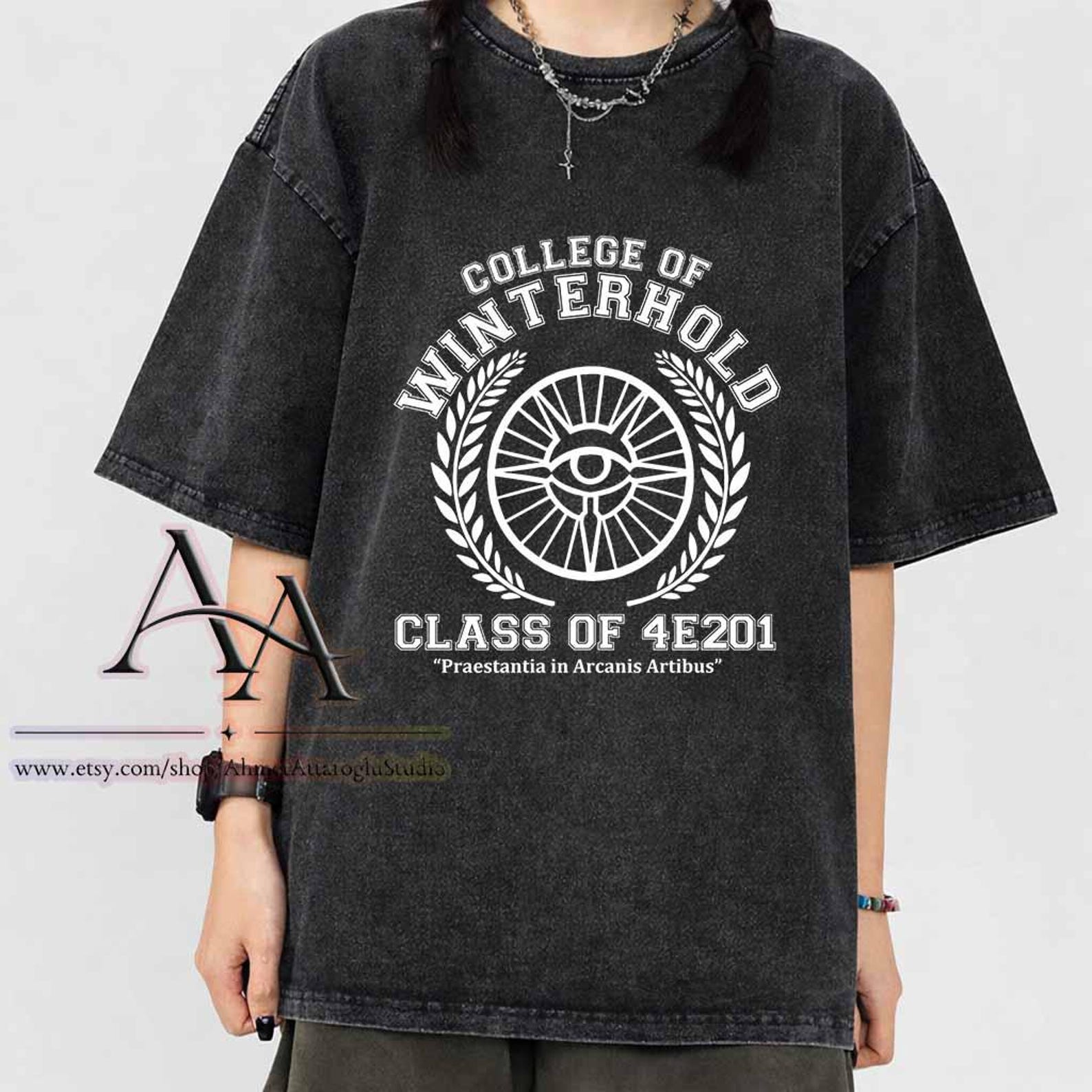 Mineral Wash Tee College of Winterhold Champion , Comfort Colors Elder Scrolls Skyrim Apparel, Skyrim University Gamer Shirt 2XL