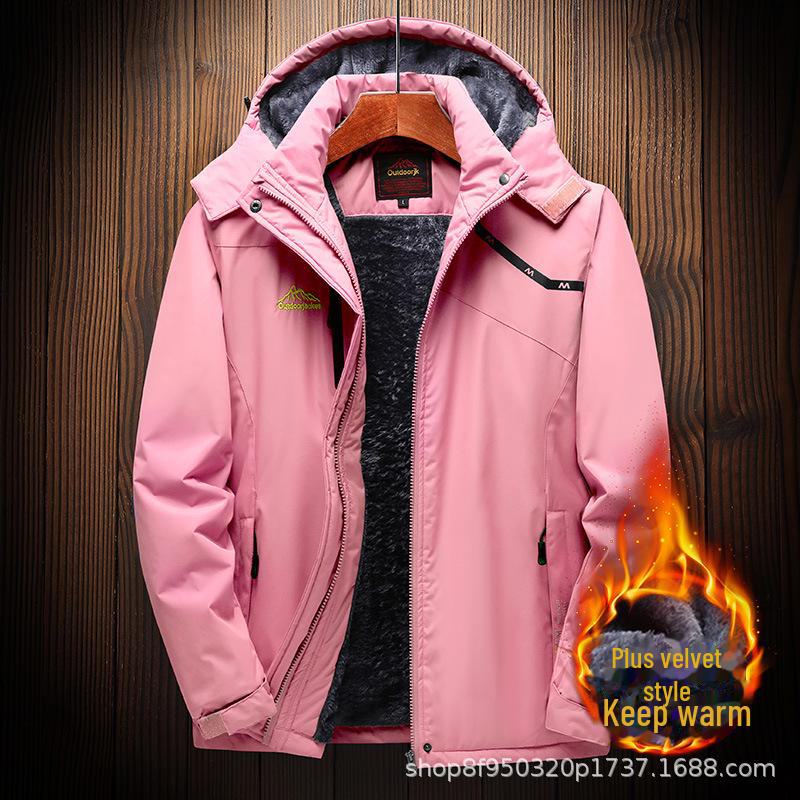 

Мужские ветро- и водонепроницаемые зимние куртки: Утолщенная, с бархатной подкладкой, с хлопковой подкладкой, теплая, большого размера одежда для активного отдыха и альпинизма. 4XL