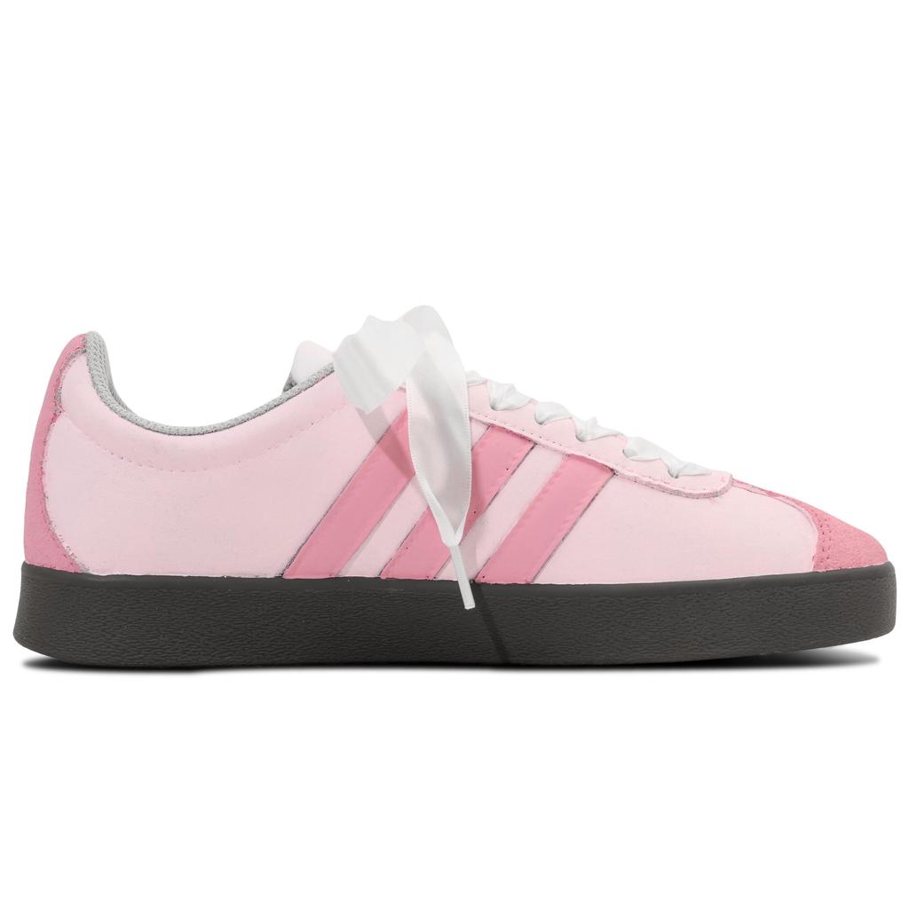 Adidas VL COURT 2.0 Balance Abrasion Resistant Low top Skateboard Shoes Unisex Light Pink HQ1802(Team252- )