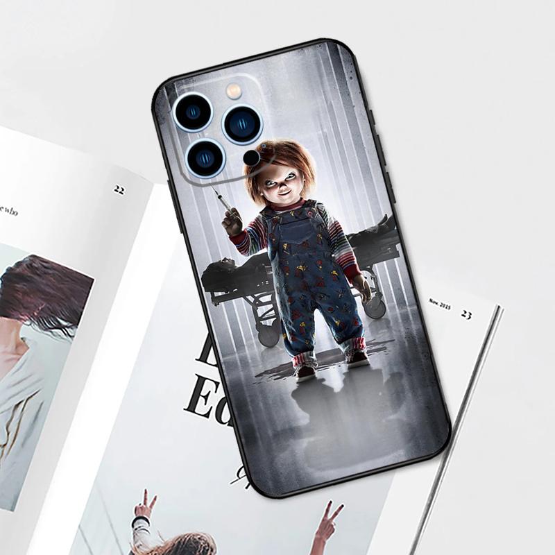 Chucky Doll Horror Movie Case For iPhone 17 Pro Max 14 13 12 11 15 16 Pro Max mini 15 Plus 16e 17 Air Phone Cover