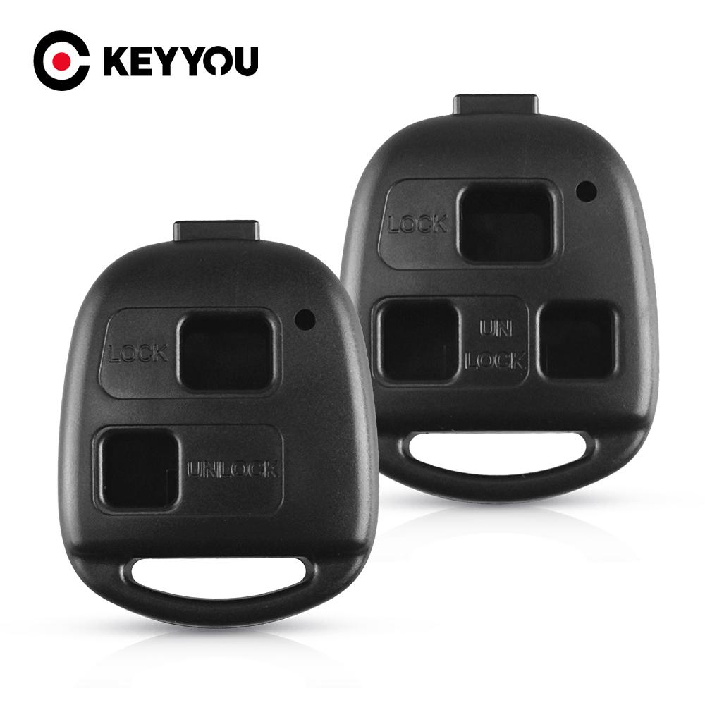Capa de Chave de Carro Remota Para Toyota Corolla Land Cruiser Yaris Camry Rav4 Para Lexus Rx300 Es300 2/3 Botões Estojo de Chave Fob Logo