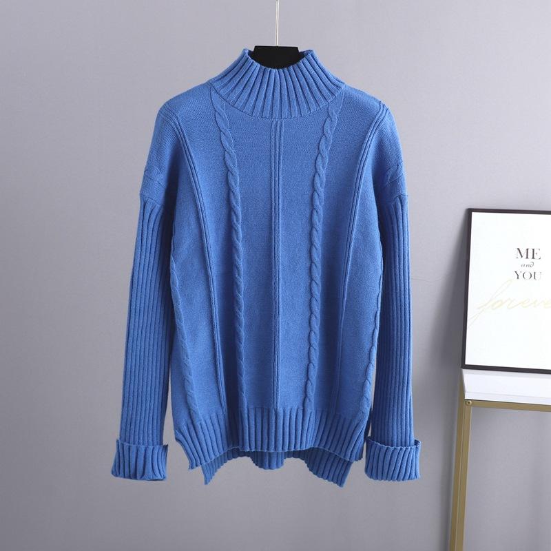 Knitted 2 Piece Set Women's Thick Warm Casual Pullover Sweaters+Wide Leg Pants Tracksuits Outfits Autumn Winter