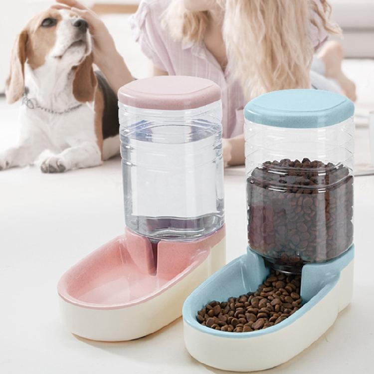 Elevated Feeder Automatic Water Supply System Detachable Metal Bowl Slip Resistant Base For Pet