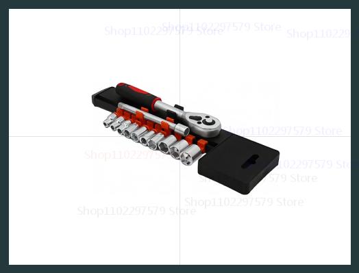 

Набір автомобільних торцевих головок з 12 предметів з 1/4 тріскачкою, шестигранними інструментами для обслуговування, компактний ремонтний набір для автомобіля, мотоцикла