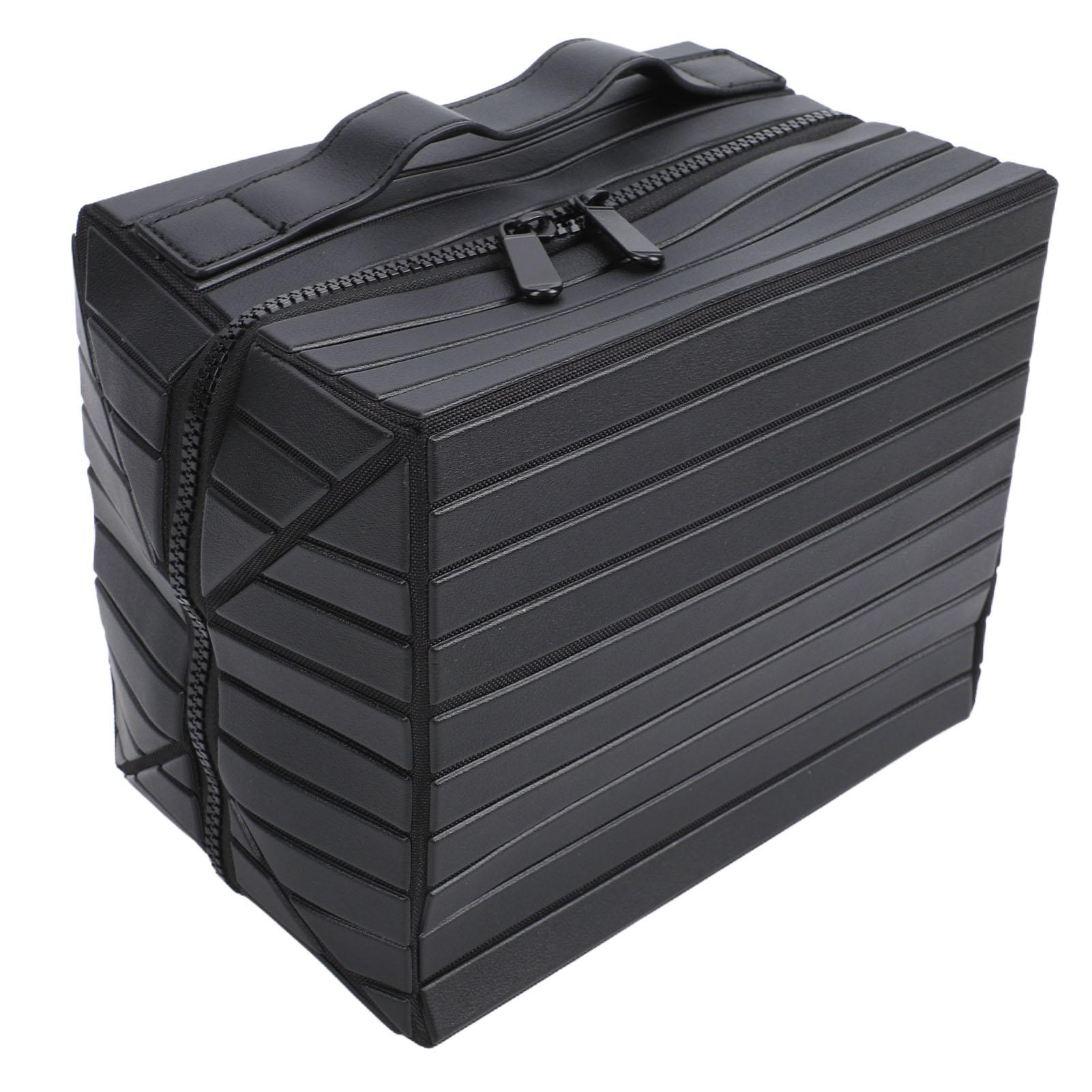

Fold Down Makeup Bag Water Proof Multiple Compartments Foldable Travel Cosmetic Bag Toiletry