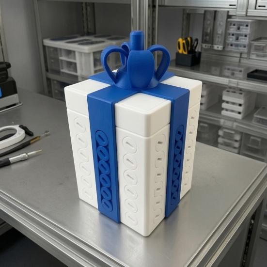 Sturdy 3D Printed Gift Cases Puzzle Box with Hidden Storage Compartment for Pranks And DIY Assembly Boxes Party Surprises, Reusable Integrated