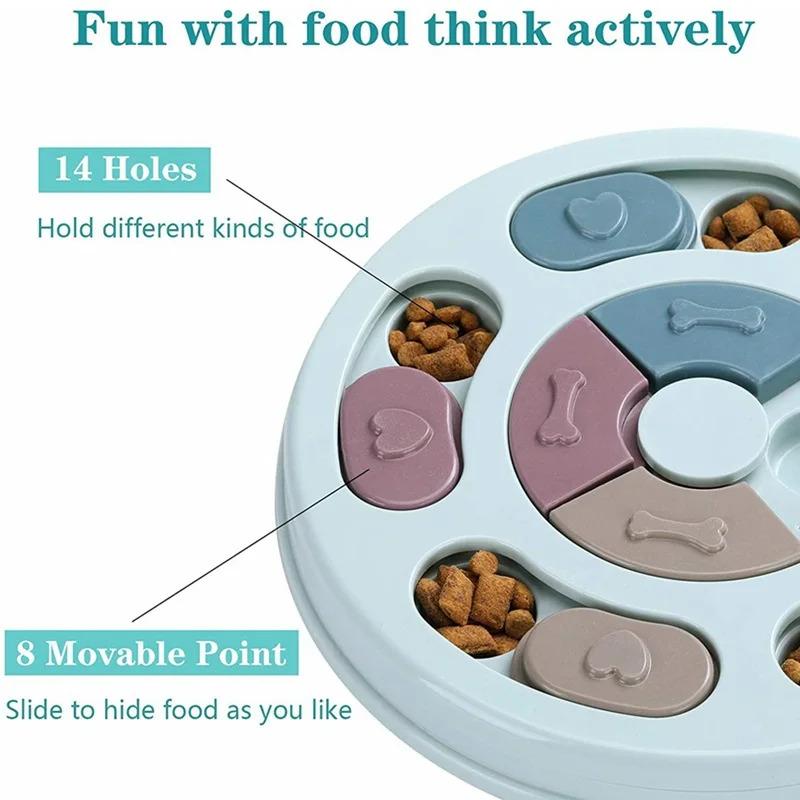 Interactive Dog Food Puzzle Bowl Slow Feeder Toy for Boredom Relief and Mental Stimulation Educational Training