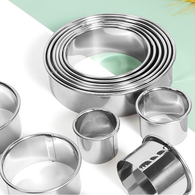 11 Buc Formă Biscuit Oțel Inoxidabil Rotund Tăietor Aluat Formă Piele Găluște Set Forme Cookie Bucătărie Cerc pentru Copt Formă Patiserie