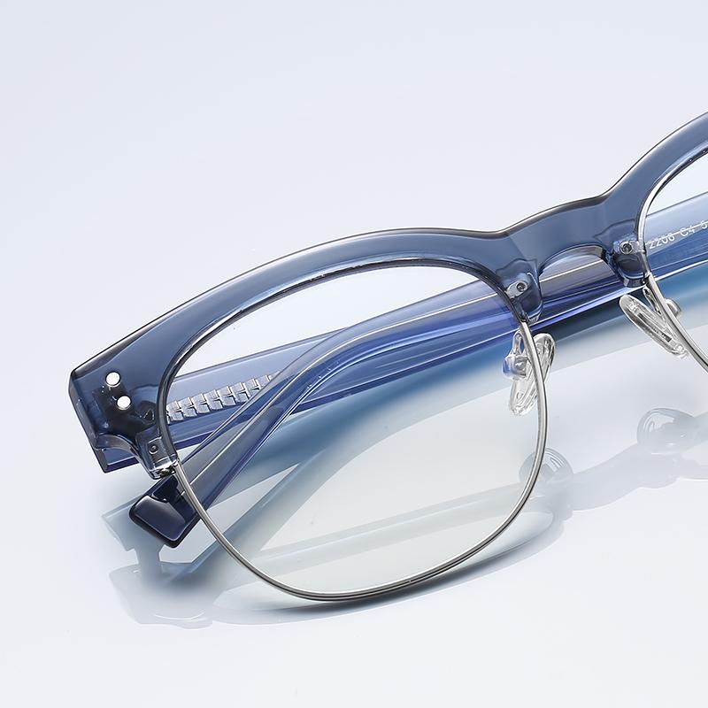 Transparent Gray Frame Anti Blue Rays Photochromic Oval Optical Spectacles For Prescription Shortsighted Hyperopia Eyeglasses