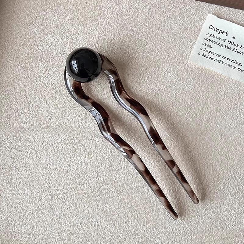 Grampo de Cabelo em U com Contas Coloridas Garfo de Cabelo Presilha de Cabelo Moderna Para Mulheres Meninas Joias Vintage Acessórios de Cabelo