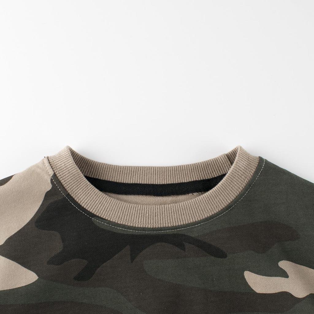 27kids Boys' Camouflage Fake Two-Piece Hoodie - 2024 Spring/Autumn Collection