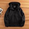 Jacket Men's Trench Coat Spring and Autumn Technology Three-proof Jacket Casual Loose Hooded Outerwear Outdoor Windproof Jacket