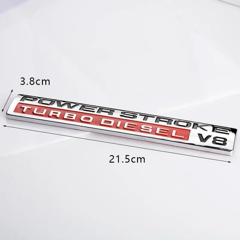Adesivi Emblema Badge Adesivo Decalcomanie Accessori Styling ABS 3D POWER STROKE V8 Turbo Diesel per Bagagliaio Posteriore Auto F150 F250 F350 F450