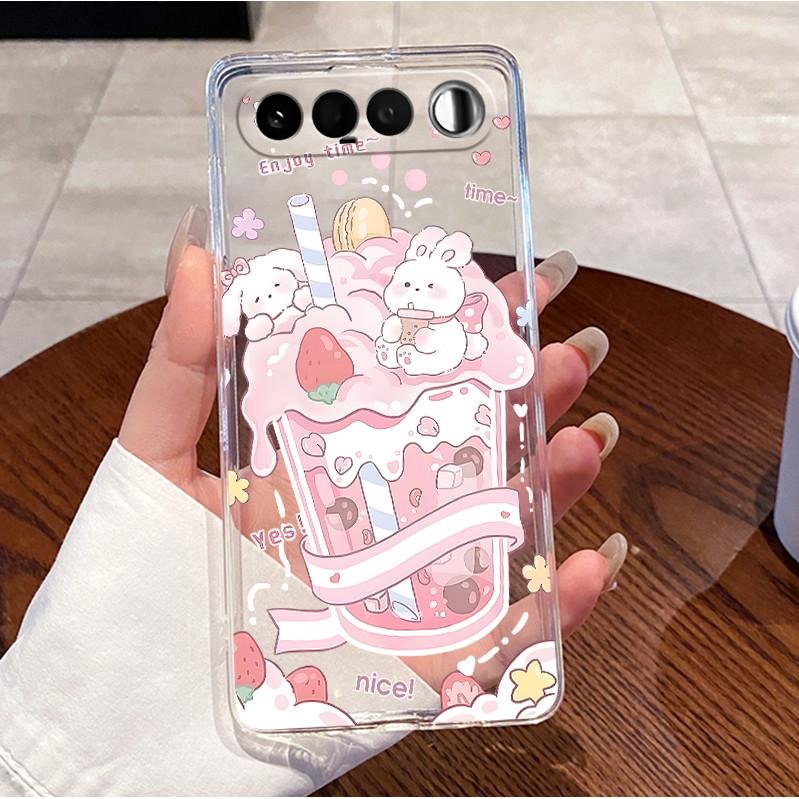 For Realme 16 5G RMX5171 Case Clear Luxury Cute Love Rabbit Funny Pattern TPU Soft Silicone Back Cover For Realme16 2026 Casing