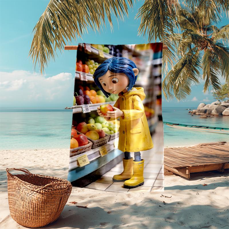 Coraline beach towel Outdoor camping Beach towel for vacation swim Outdoor pool Absorbent bath towel