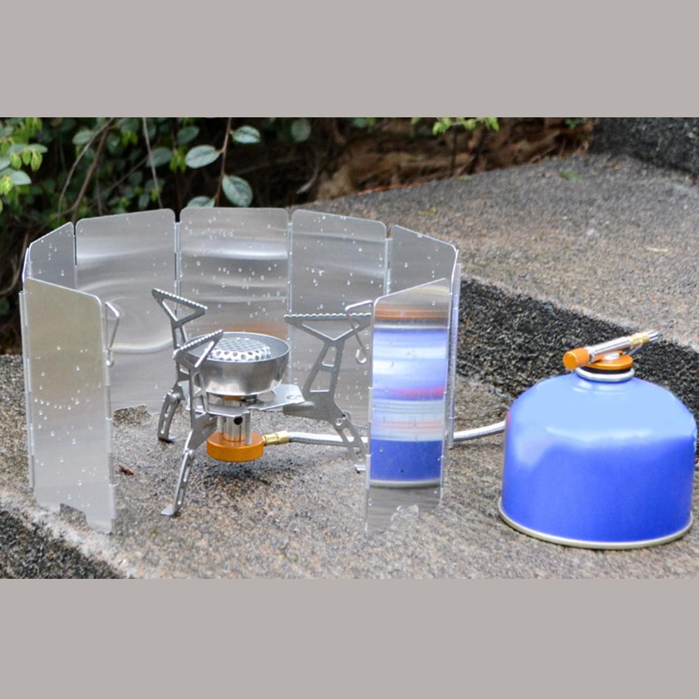 Lightweight Camping Cooking Stove Windscreen Carry Bag Folding Windshield