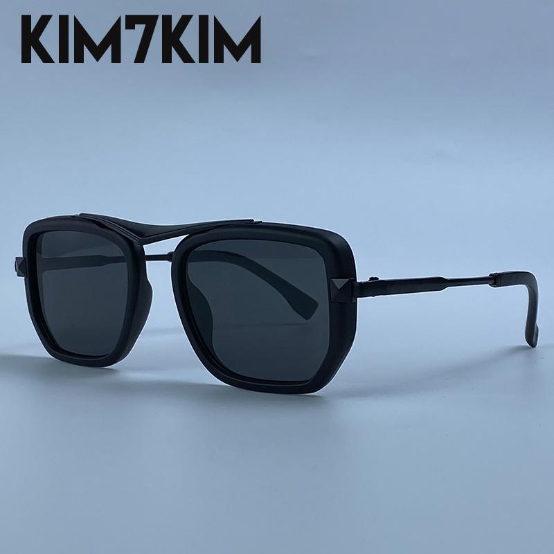 Steampunk Square Sunglasses Men 2026 Luxury Designer Oversized Black Gold Metal Frame Vintage Driving Sun Glasses Punk Eyewear