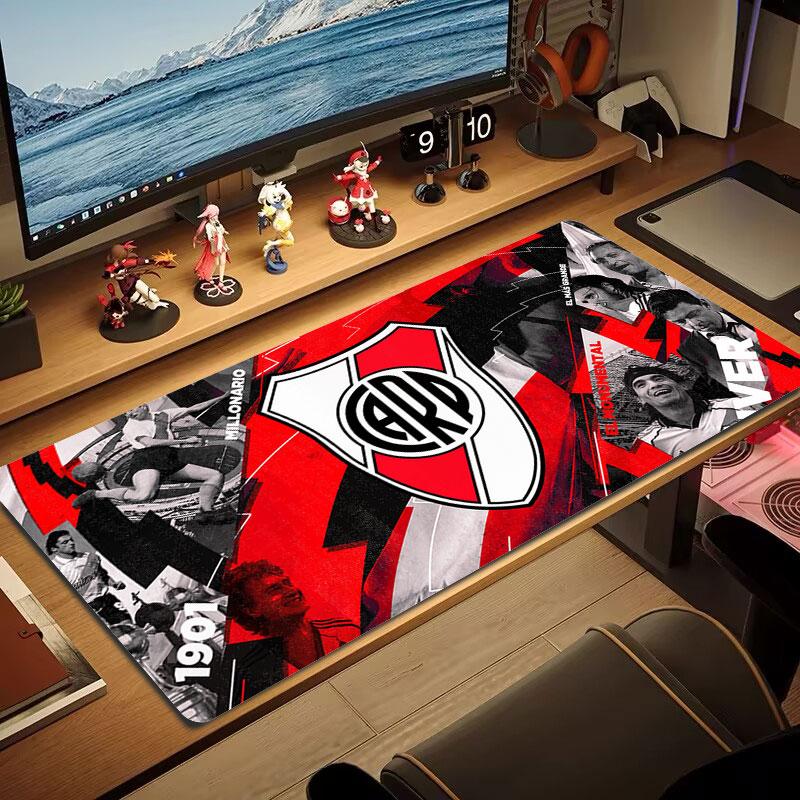River Plate Mouse Pad, Large Gaming Desk Mat, Non-slip XXL Mousepad for Laptop & Tablet, Mini PC Playmat with Stitched Edges