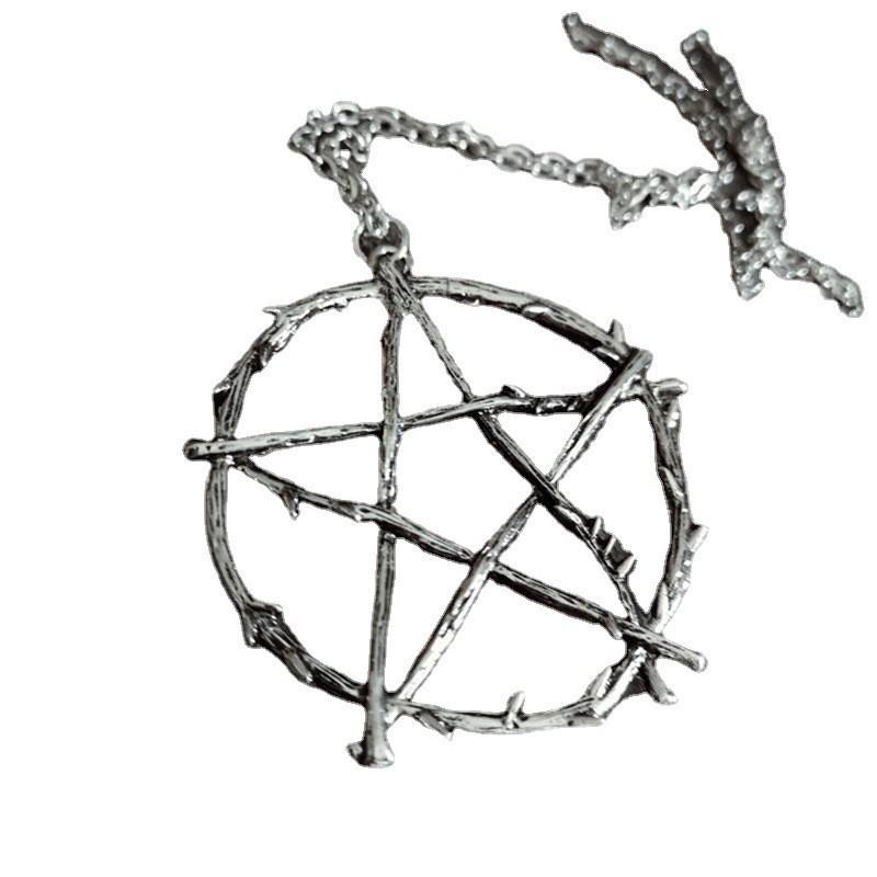 Evil Spirit Lucifers Mark Pendant Necklace With Star Design For Men Women