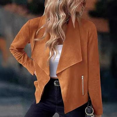 Autunno Nuovo Vintage Manica Lunga Giacca Larga Donna Capispalla Moda Casual Cappotti Corti Donna Elegante Solido Inverno Strada Femminile Giacche Cappotto 25013