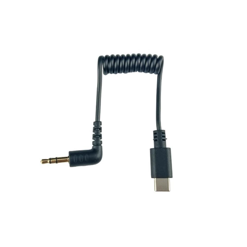 Type-C To Type-C Microphone Cable Spring Wire 3.5mm Mic Cord TPE for DJI Mic Mini/mic 2/1 Pocket 3/2 Action 5 Pro/action 4