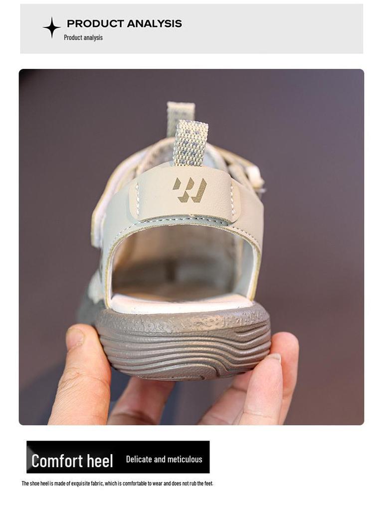 2026 Jungen Zehenschuh Anti-Kick Sportsandalen - Koreanischer Stil Weiche Sohle, Rutschfest, Mittlere & Große Größen