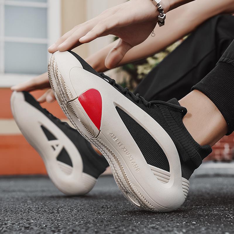 Mens Basketball Shoes 2025 Original luxury Casual Soft Sports Shoes Round Head Handsome Elastic Wide Feet Air Cushion Sneakers