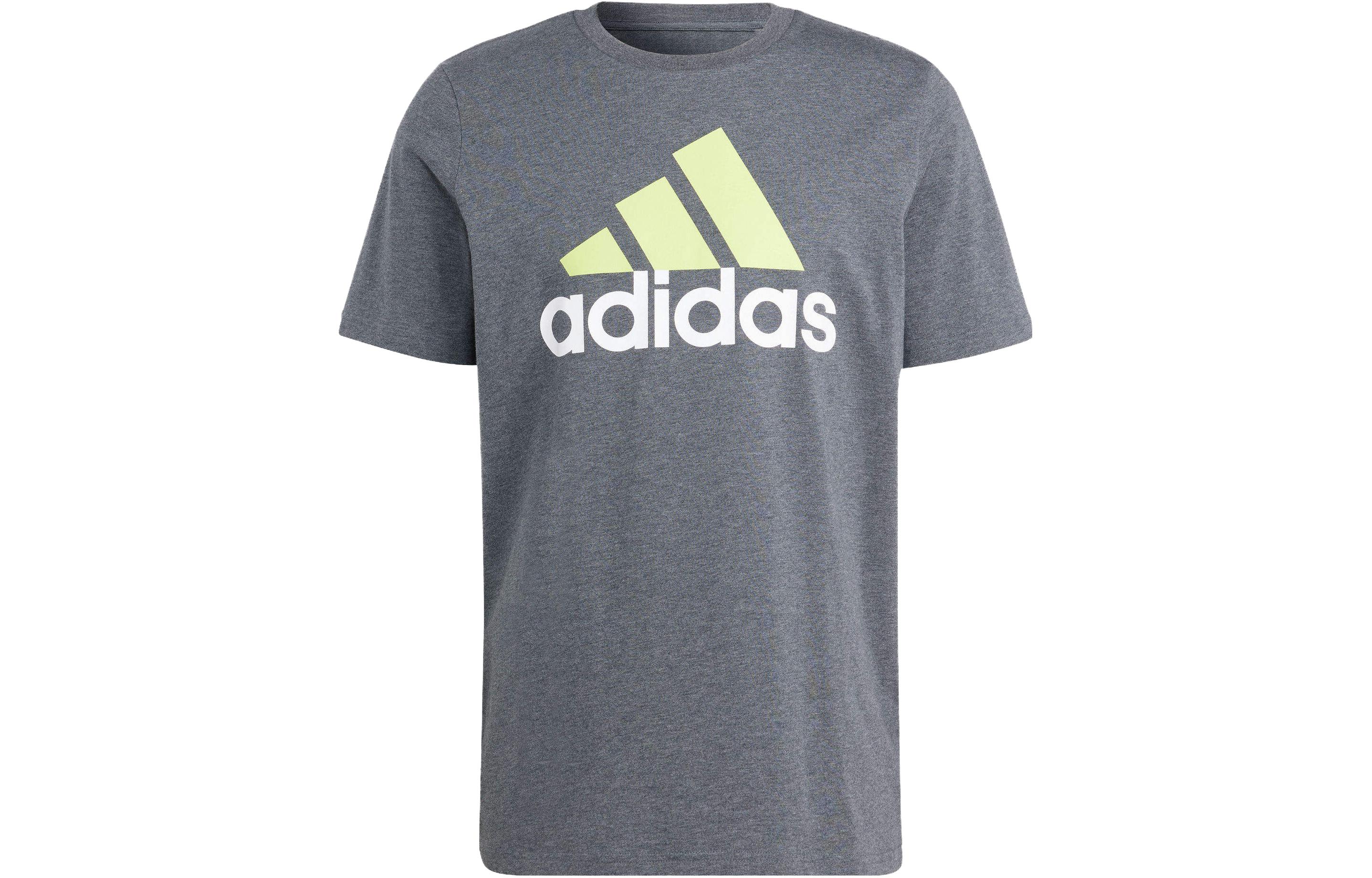 Adidas Essential Set in Sleeve T Shirt Men s Gray IJ8578 S