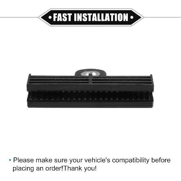 2 szt. Klips mocujący kanału szyby drzwi okna, 2,76"x1,46"x0,47" Uchwyt regulatora szyby Klips listwy Uniwersalny do samochodu ciężarowego furgonetki Wytrzymały plastik Czarny