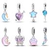 Magical 100 Copper Glass Flower Butterfly Charm Bead Charms Bead Charms Compatible With 3mm Authentic Bracelets Do It Yourself Party Jewellery Gifts