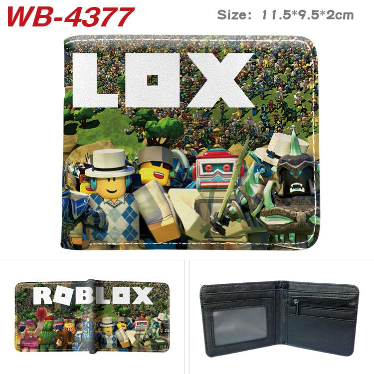 ROBLOX Game Peripheral Wallet Cartoon Print Short Fold Card Holder Unisex Coin Purse Leather 1pcs