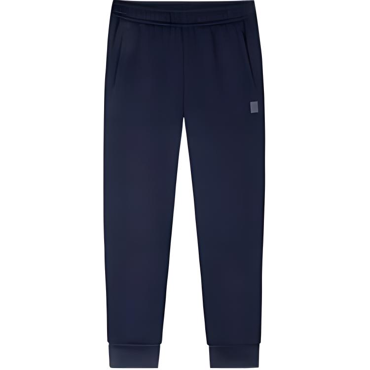 

Anta Casual Simple Solid Color Straight Leg Elastic Knitted Sports Pants Men Bottoms Midnight-Blue 152447308-2