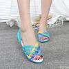 Women Sandals Hot Sale Summer New Candy Color Women Shoes Peep Toe Stappy Beach Sandals Rainbow Jelly Shoes Woman Flats
