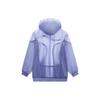 Li Ning X HZW Collaboration CF Su Series Solid Color Drop Shoulder Zip Hooded Skin Jacket Women Jacket Light-Iris-Purple AFDT704-4