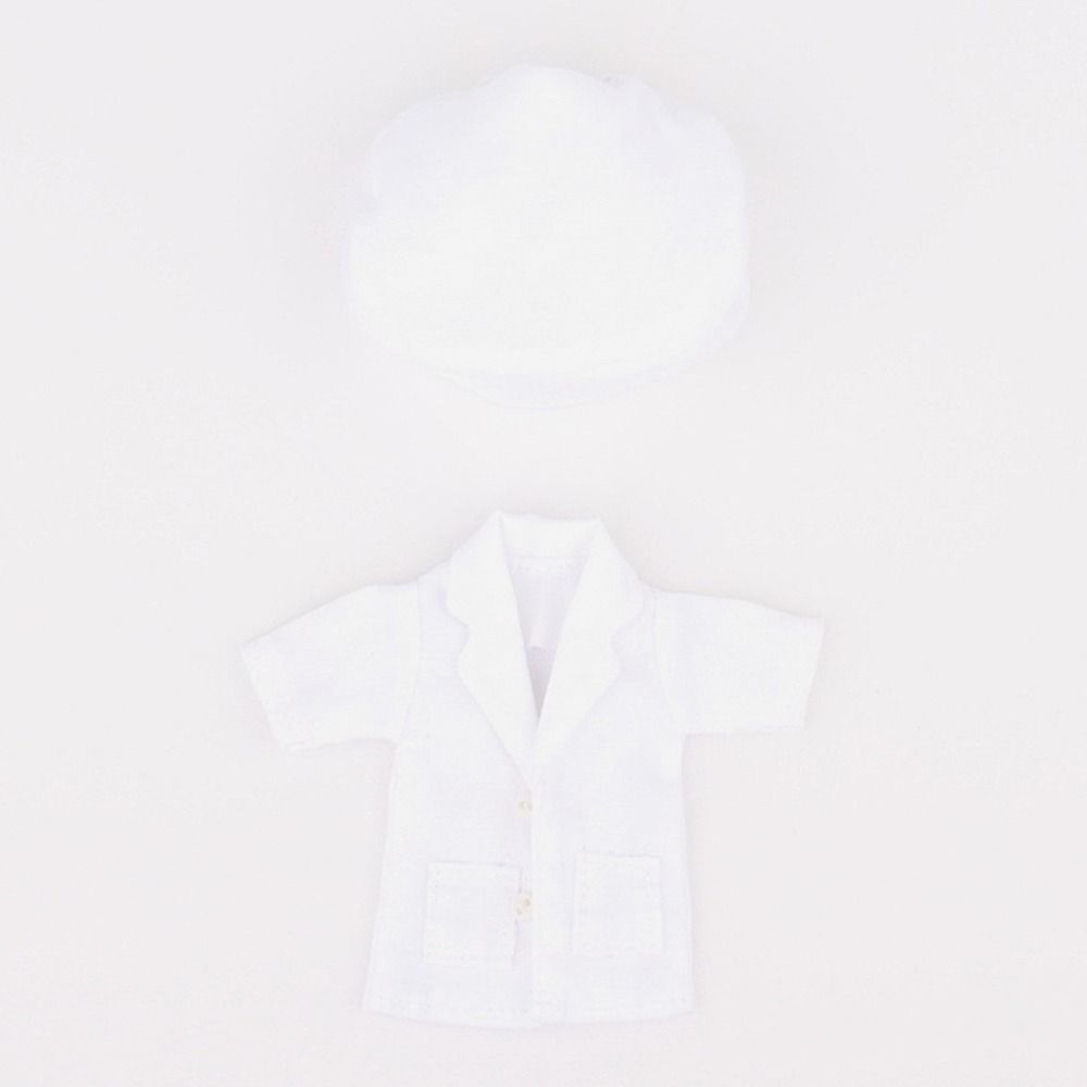 Surgical Uniform Fashion Suit White Coat Outfit White Coat Clothes Plush Doll's Pants Shorts Tops