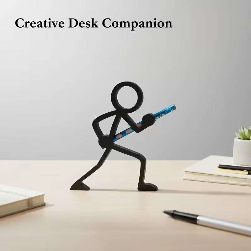 3D Printed Stick Figure Pencil Holders, Pen Racks, Pen Holders, And Desktop Ornaments In Four Different Shapes