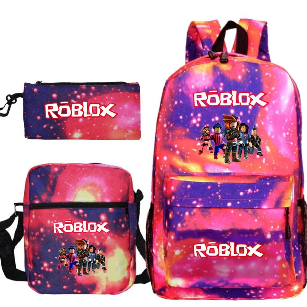Primary And Secondary School Students Casual Schoolbag Three-Piece Cartoon Game Merchandise Printed Children'S Fashion Backpack