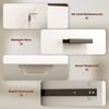 Modern Sideboard with 2 Drawers and 2-Door Cabinet, Adjustable Internal Shelf, White and Wood