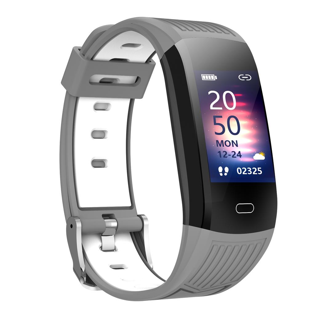 Waterproof Digital Sport Wristwatch Health Monitor Management Watch TFT Color ScreenSilver Gray