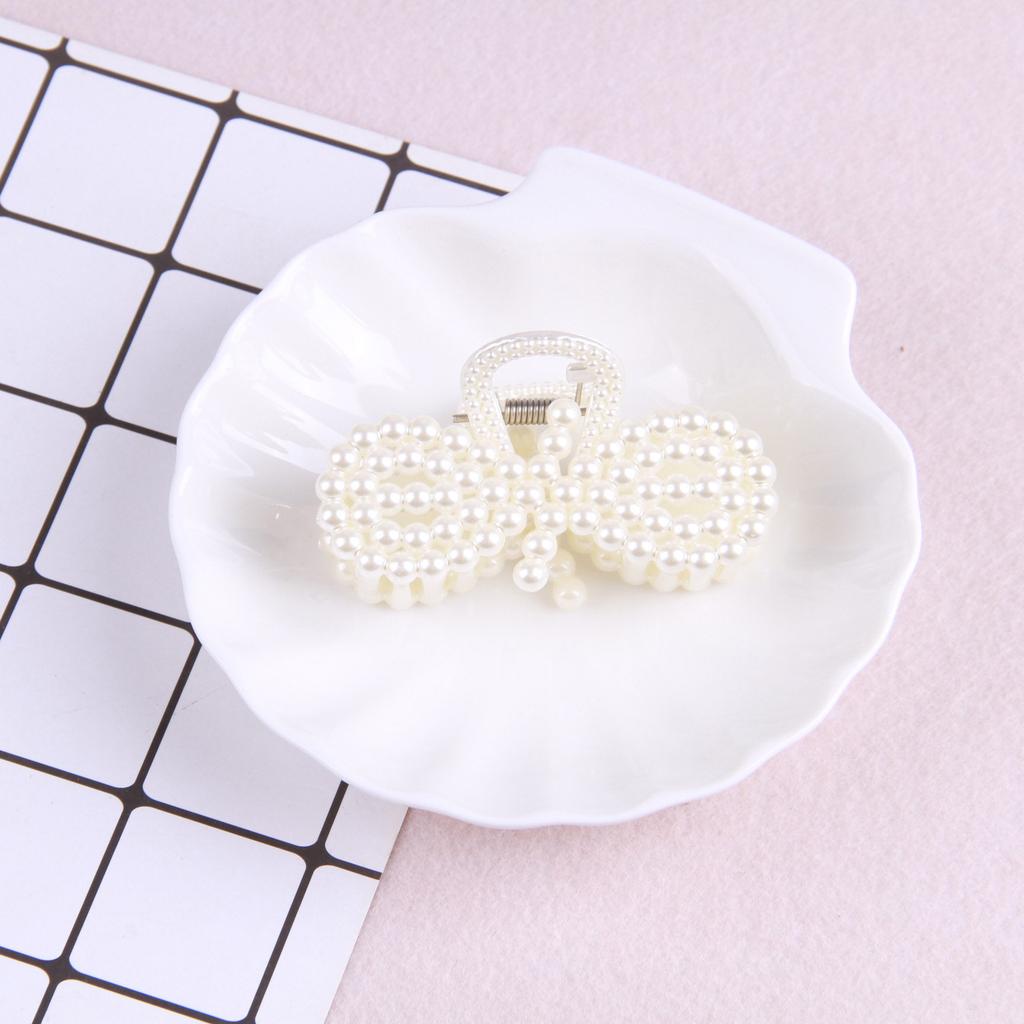 Retro Transparent Pearl Clip Korejský Creative Bath Pearl Spona do vlasů Trendy Transparent Color Clip