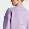 adidas Solid Color Slim Fit Short Zip-Up Long Sleeve Jacket for Women, Purple