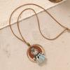 Bohemian style long necklace, vintage ethnic style knitted sweater chain accessory